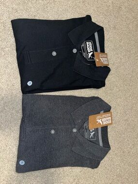 Eddie Bauer Men’s Black and Charcoal Polo Pack